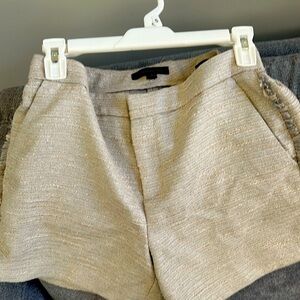 Dressy metallic tan shorts with fringe from Banana republic.